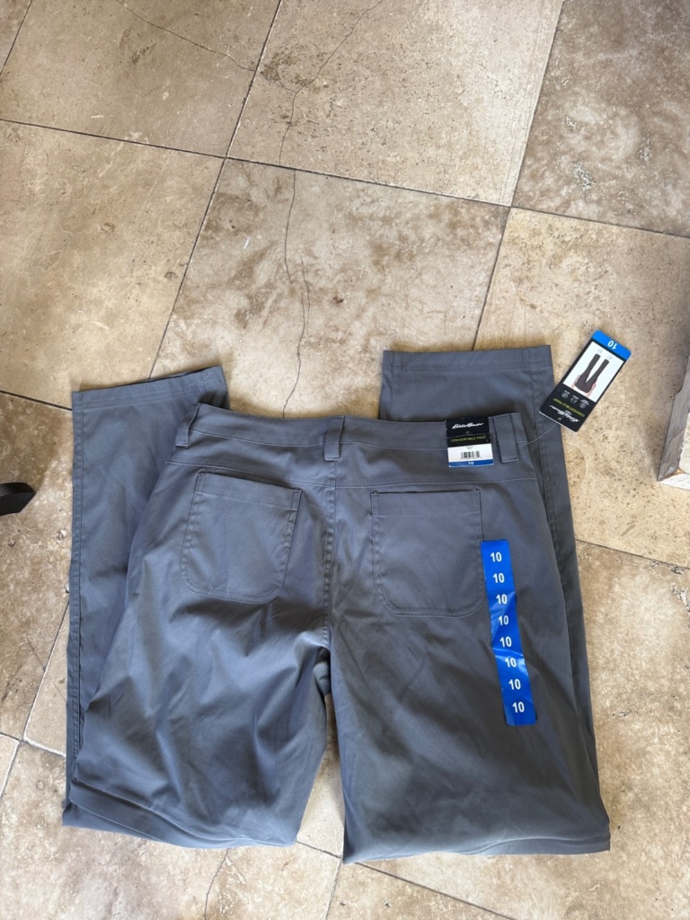 EDDIE BAUER ladies gray size 10 convertible pants NWT converts into shorts - Picture 8 of 9